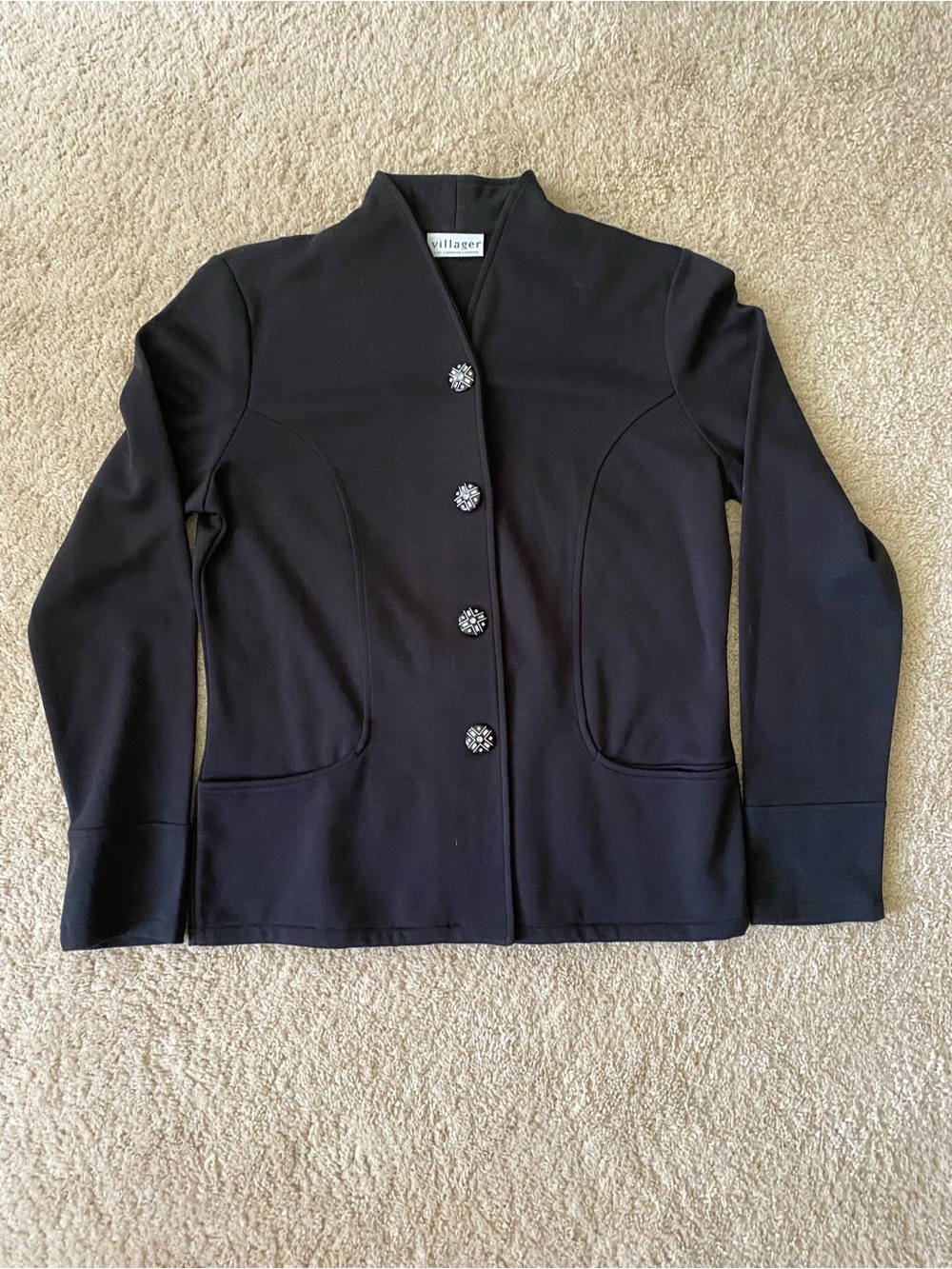 Villager Liz Claiborne Co Black Blazer Women’s Medium Jacket